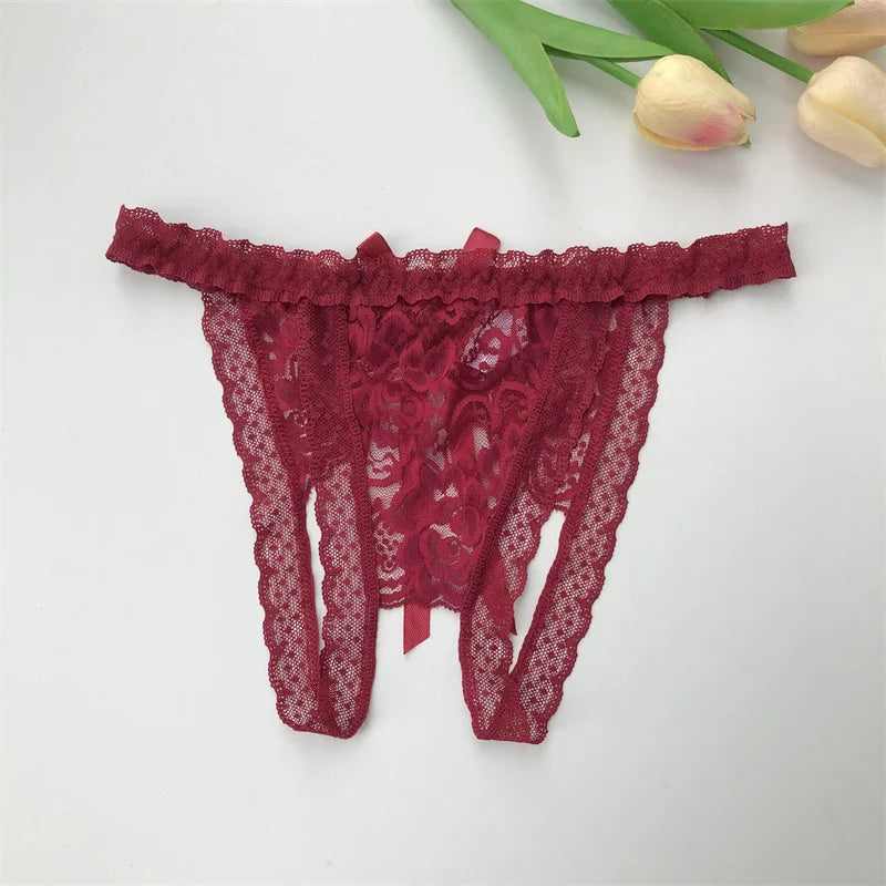 Customized G-String Panties Crystal Letters Personalized Name Women's