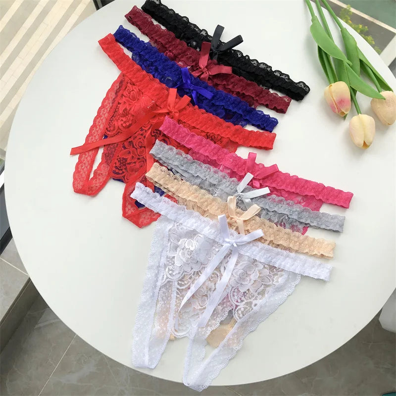 Customized G-String Panties Crystal Letters Personalized Name Women's