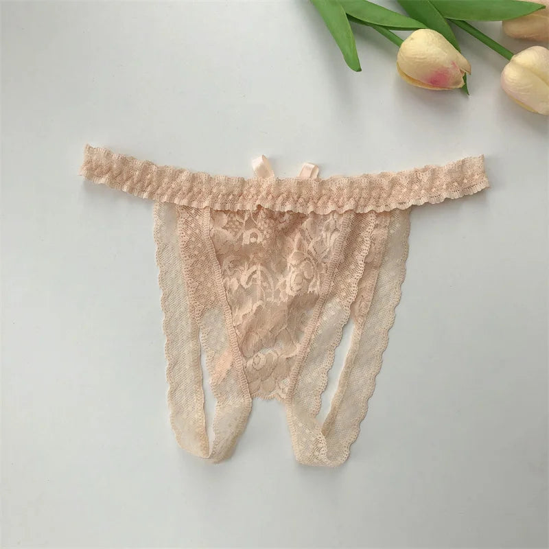 Customized G-String Panties Crystal Letters Personalized Name Women's