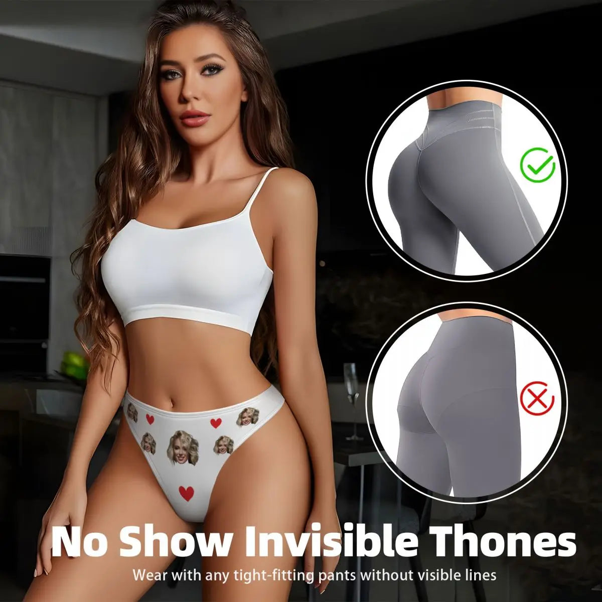 Custom Personalized Face Women Underwear